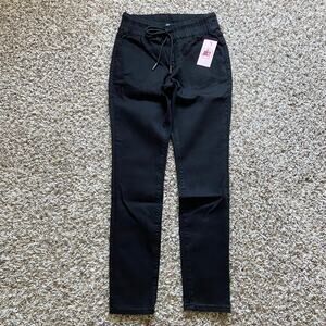 Juicy Couture Hollywood Skinny Pant Women's 2 Black Elastic Waist Drawstring